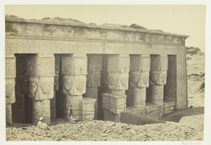 Pórtico do Templo de Dendera de Francis Frith