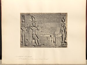 Esculturas, Denderah, "Cleópatra e o seu filho, Nero Casar" de Francis Frith