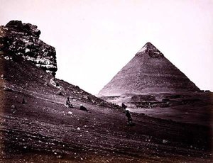 Segunda Pirâmide em El-Geezah, do sudeste do país de Francis Frith