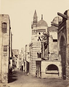 Vista de rua no Cairo de Francis Frith