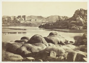 A abordagem de Philae, c. 1857. de Francis Frith