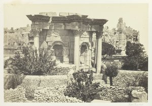 O Templo Circular, Baalbec, 1857. de Francis Frith