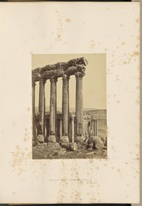 Os Grandes Pilares e o Templo Menor, Baalbec de Francis Frith
