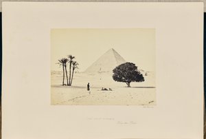 A Grande Pirâmide, vista da planície de Francis Frith