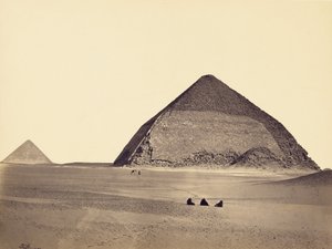 As pirâmides de Dahshur vistas do sudoeste de Francis Frith