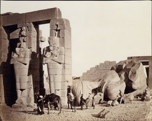 O Ramesseum de El-Kurneh, Tebas, 1857. de Francis Frith