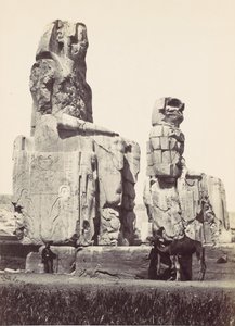 As estátuas de Memnon. Planície de Tebas, 1857. de Francis Frith
