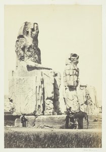 As estátuas de Memnon, planície de Tebas, 1857. de Francis Frith