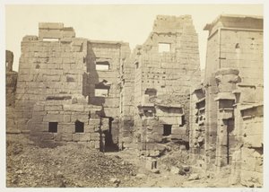 O Palácio do Templo, Medinet-Habu de Francis Frith