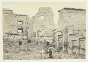 O Palácio do Templo, Medinet Haboo de Francis Frith