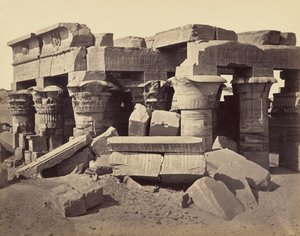 O Templo de Hórus e Sobek, Kom Ombo de Francis Frith