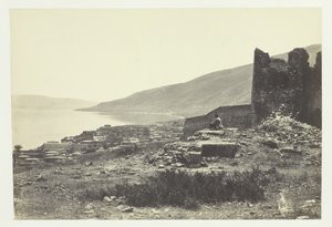 A Vila e Lago de Tiberíades, do Norte, 1857. de Francis Frith