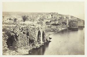 A Vila e Lago de Tiberíades, do Sul, 1857. de Francis Frith