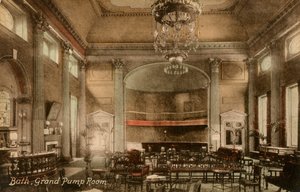 Grand Pump Room, Bath, Somerset, final do século XIX ou início do século XX.