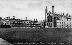 Capela do Kings College e Clare College, Cambridge, Cambridgeshire, final do século XIX. de Frith and Co