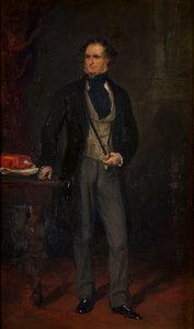 Retrato de Edward Stanley, c.14th Earl of Derby, c.1820-69 (óleo sobre tela) de Francis Grant