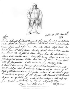 Carta e retrato de Francis Grose, 1772, 1840.