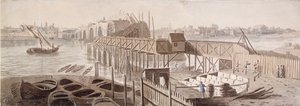 Construção da ponte Blackfriars, c1762