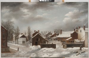 Winter Scene in Brooklyn, c.1817-20 (óleo sobre tela)