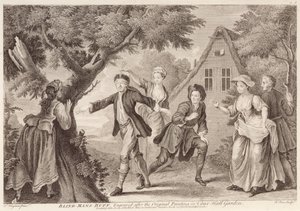 Cego-Mans Buff, gravado por Remi Parr (fl.1723-50) de Francis Hayman