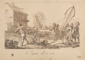 Voar com o papagaio de Francis Hayman