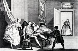 Roubando um Beijo, c, 1743 de Francis Hayman