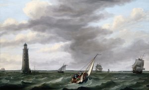 Envio do Eddystone Lighthouse (óleo sobre tela)