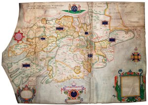 Província de Munster, Irlanda, c.1595 (velino, linho) de Francis Jobson