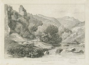 Dovedale - paisagem: gravura, séc. XIX de Francis Legatt Chantrey