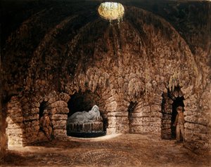 Interior da Gruta, Stourhead (aguarela sobre papel)