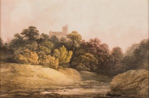 Paisagem, c.1840 (aguarela sobre papel) de Francis Nicholson