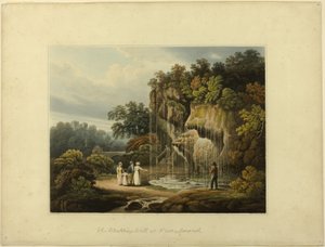 O poço de queda em Knar Knarcsborough de Francis Nicholson