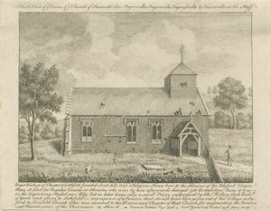 Farewell Church: gravura, nd [1740] (impressão) de Francis Perry