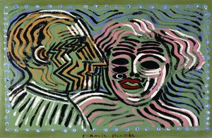 Casal no perfil de Marcel Duchamp