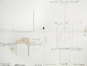 Layout do boletim Dada "391", número 14, com uma cópia da assinatura de Ingres de Francis Picabia