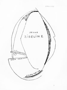Poemes et Dessins de la Fille nee sans Mere, n.º 15, publicado por Imprimeries Reunies, Lausanne de Francis Picabia