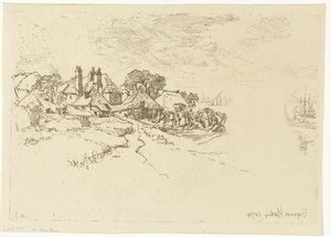 A fazenda em Essex Uma Fazenda Essex de Francis Seymour Haden (Sir) (signed by artist)