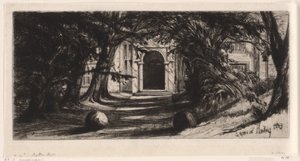 Mytton Hall de Francis Seymour Haden (Sir) (signed by artist)