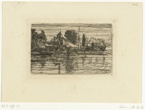 Vila na água Lado Tâmisa de Francis Seymour Haden (Sir)