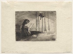 Uma senhora lendo de Francis Seymour Haden