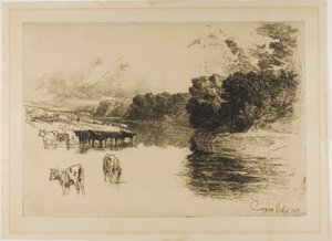 Um rio Lancashire de Francis Seymour Haden