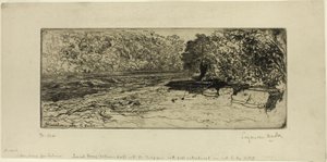 Um lugar provável para um salmão de Francis Seymour Haden