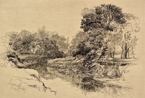 Um rio na Irlanda de Francis Seymour Haden