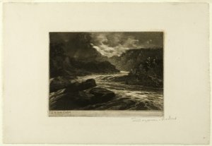 Um Rio Salmão, No. II de Francis Seymour Haden