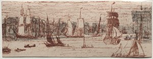 Um esboço de Greenwich. de Francis Seymour Haden