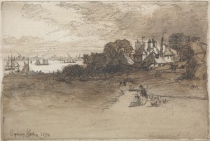 Uma fazenda de Essex, 1874. de Francis Seymour Haden