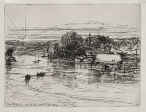 Ponte do casaco de lã, 1864. de Francis Seymour Haden
