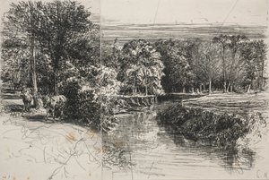Rio Dundrum e os dois burros de Francis Seymour Haden