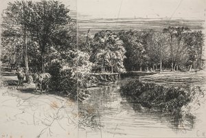 Rio Dundrum e os dois burros, 1863.
