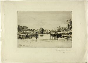 Egham Lock de Francis Seymour Haden